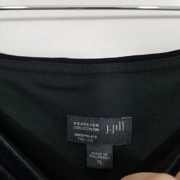 J. Jill Wearever Collectio Smooth-Fit Full Leg Pants Stretch Black Size XL - Picture 3 of 7